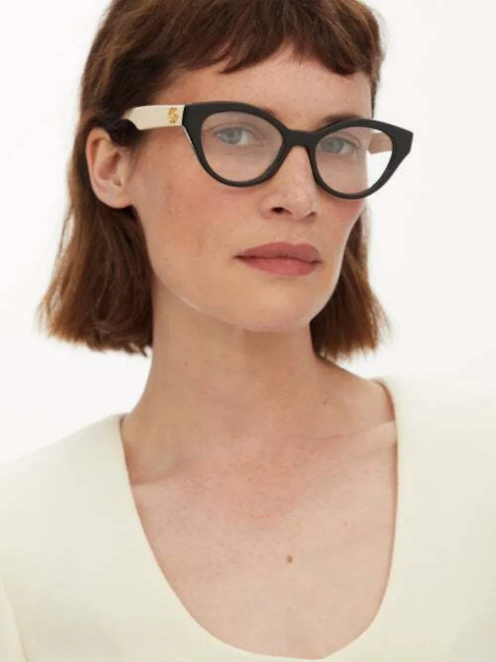 GUCCI GG0959O 002 BLACK/IVORY CAT EYE EYEGLASSES